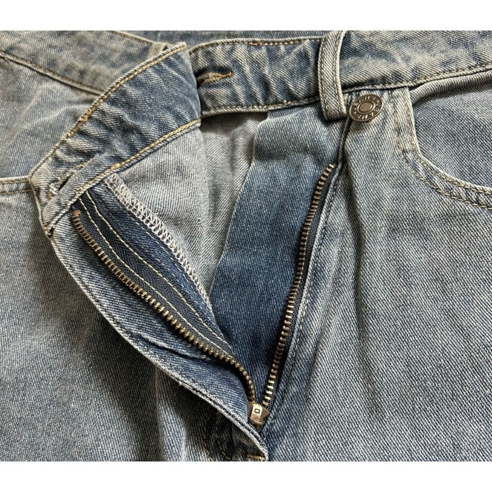 Commense Denim‎ Maxi Skirt Frayed Hem High Waist Slit Front Light Wash XS - Picture 6 of 10